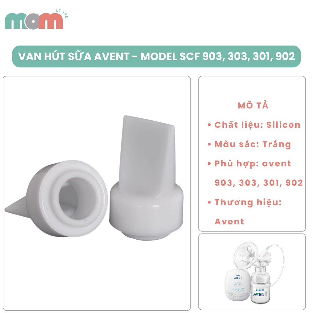 AVENT - Van Một Chiều Máy Hút Sữa Avent Hoa Tuyết, Van Silicon Avent SCF 902, 903, 303, 301
