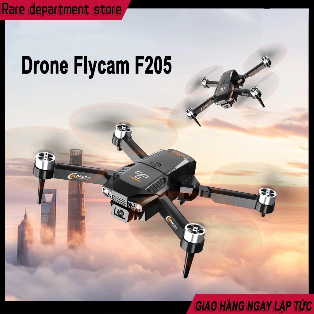 Drone Flycam F205,Camera kép HD Drone,Động cơ không chổi than giúp bay ổn định,Kết nối ứng dụng