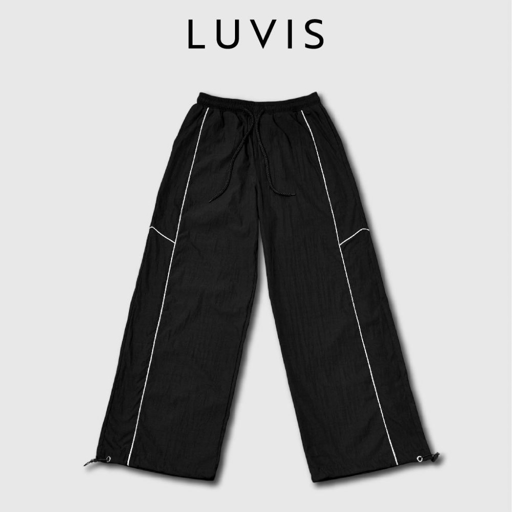 Quần Dù Dạ Quang Ống Rộng LUVIS Nam Nữ Unisex Menswear Pants