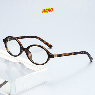  👓 Kính Mắt Tròn Nữ Hàn Quốc Gọng Da Báo – Thời Trang Retro Cực Xinh 