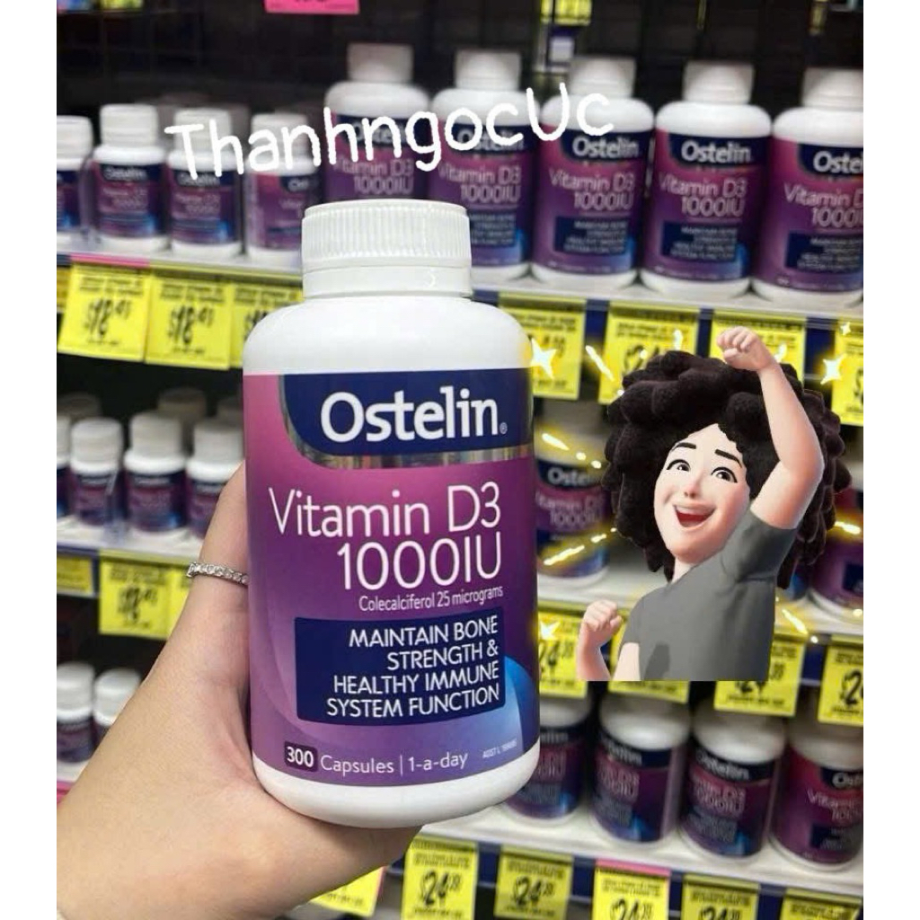 Ostelin Vitamin D3 1000IU 300 Capsules Exclusive Size