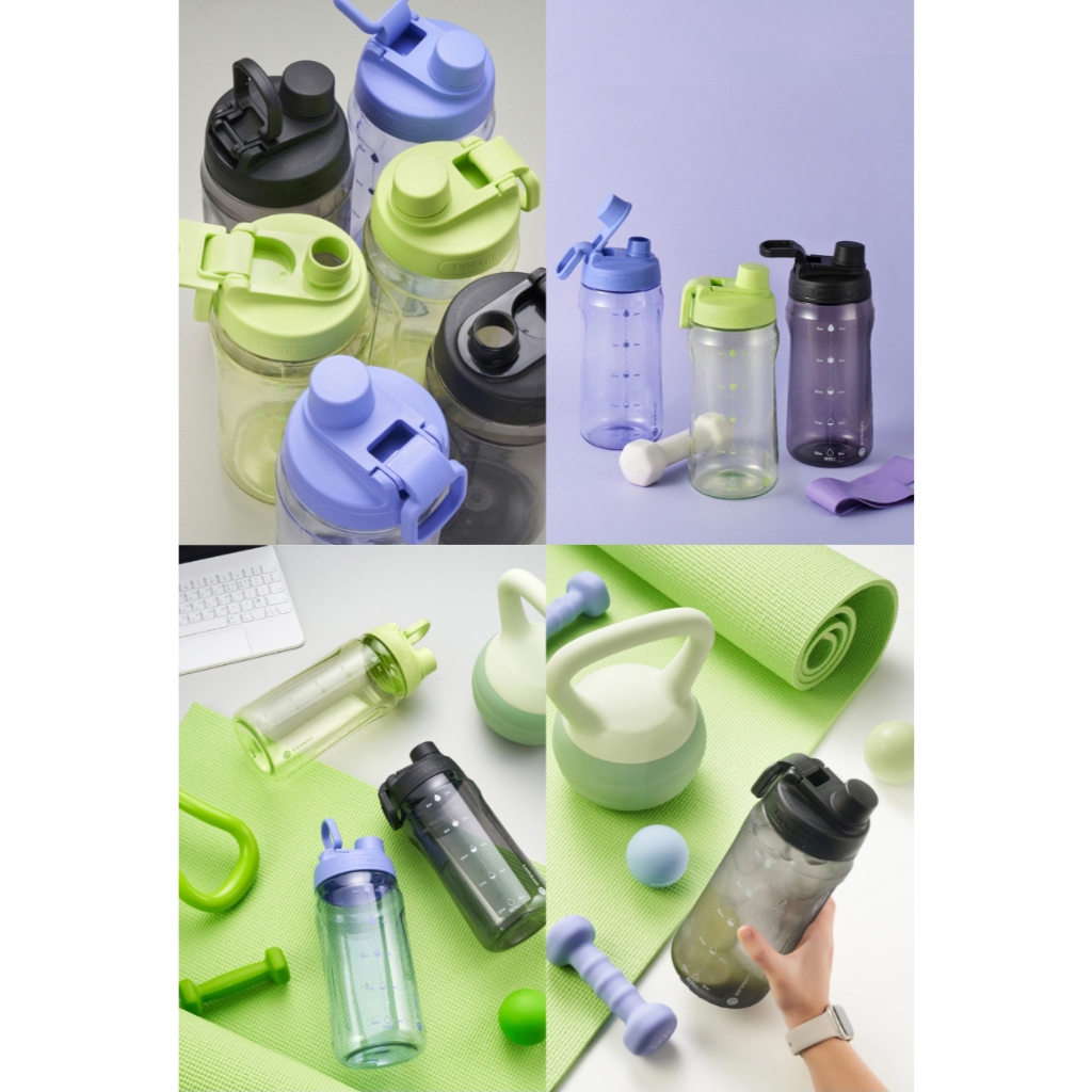 Bình nước LocknLock 1.5L Vạch Chia Thời Gian Tiện Lợi Màu Xanh, Tím Hãng Chính HAP941 - T2C | BigBuy360 - bigbuy360.vn