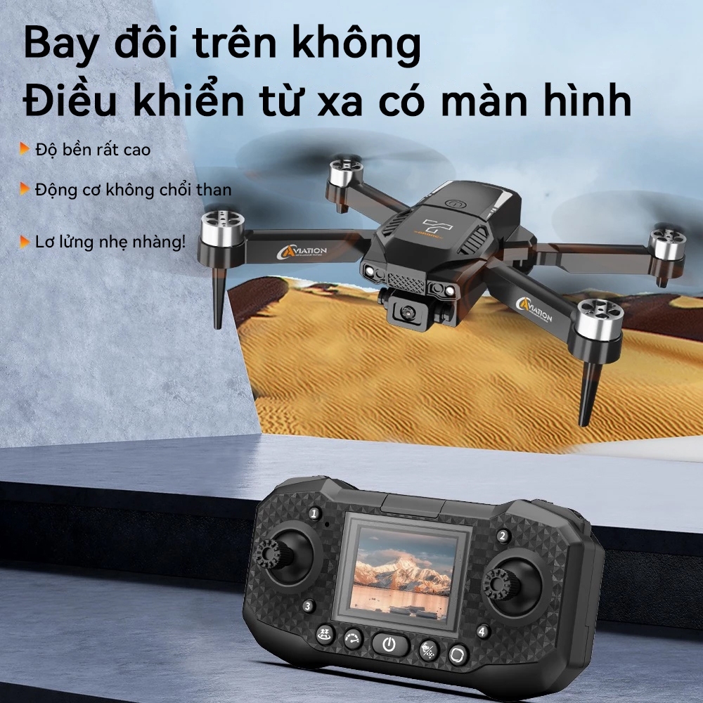 Drone Flycam F205 Động cơ không chổi than ổn định Máy ảnh từ xa HD kép với màn hình thời gian thực | BigBuy360 - bigbuy360.vn