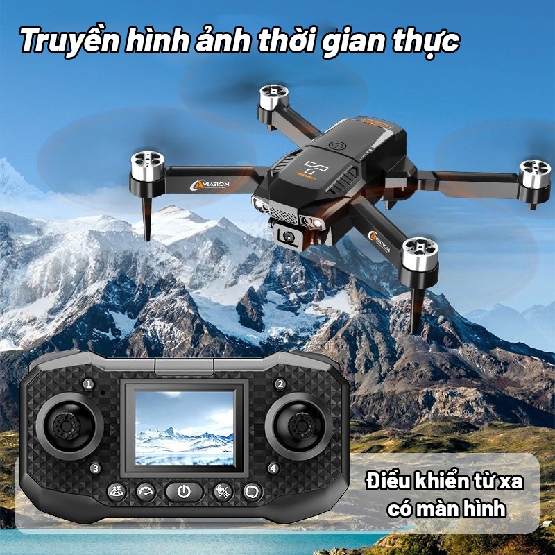 Drone Flycam F205 Động cơ không chổi than ổn định Máy ảnh từ xa HD kép với màn hình thời gian thực | BigBuy360 - bigbuy360.vn