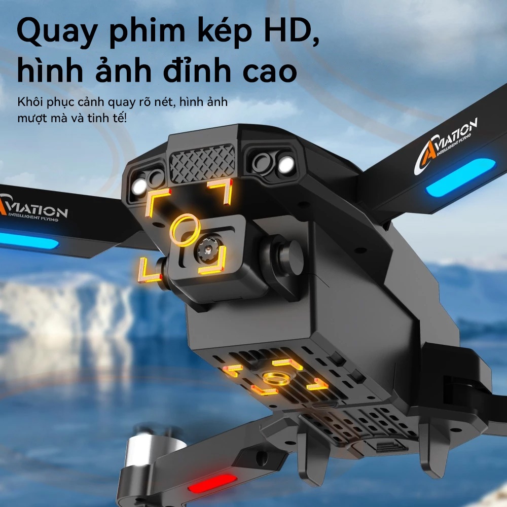 Drone Flycam F205 Động cơ không chổi than ổn định Máy ảnh từ xa HD kép với màn hình thời gian thực | BigBuy360 - bigbuy360.vn