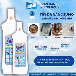  Chai Tẩy Đa Năng Sumo 2 Khối Lượng Tẩy Sạch Cặn Canxi Tẩy Rỉ Sét Kim Loại Tẩy Dơ Nhựa 