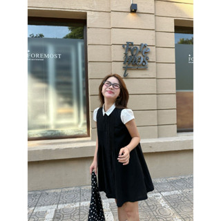 Đầm babydoll tay ngắn cổ sơ mi phong cách preppy THE C.I.U - Bea Babydoll Dress