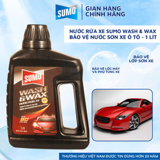  Nước Rửa Xe Sumo Wash & Wax 1 Lít  Đen Mới Nước Rửa Xe Bảo Vệ Nước Sơn Xe Rưa Xe Ô Tô 
