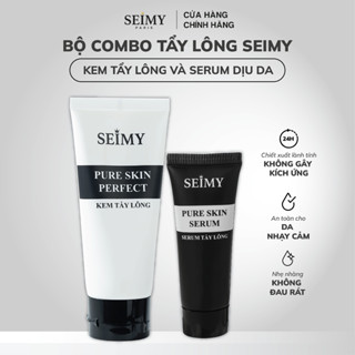 Bộ Kem Tẩy Lông Kèm Serum Tẩy Lông Seimy Pure Skin Perfect - Dịu Da Không Kích Ứng