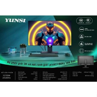 Màn Hình Yunsi 25 inch, 27 inch 1080p 120Hz, 2K 180Hz New BH 24 Tháng Chính Hãng