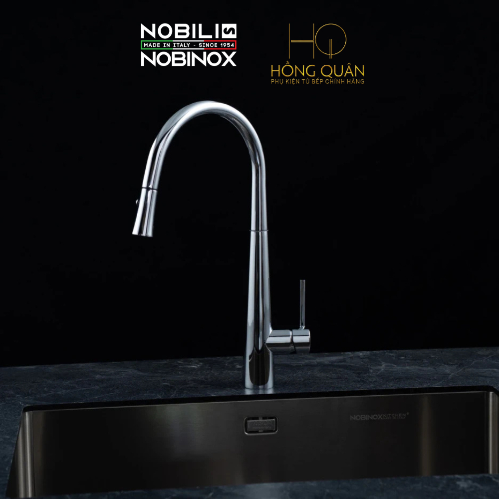 Vòi rửa bát dây rút Nobinox LOTUS 640