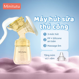  Máy hút sữa bằng tay Minitutu kèm bình PP 160ml núm ti silicone 