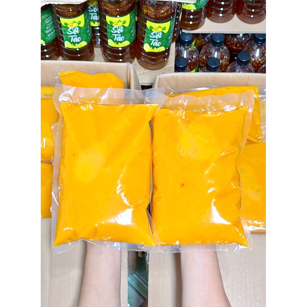 Sốt trứng muối chấm bánh tráng ( bịch 1kg )