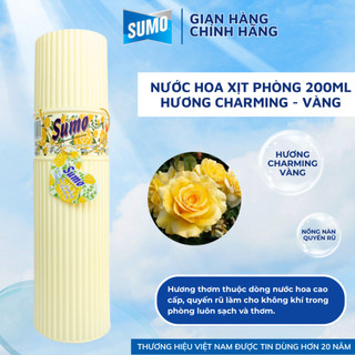  Nước Hoa Xịt Phòng Sumo 200ml Hương Charming Vàng Lưu hương thơm ngát 