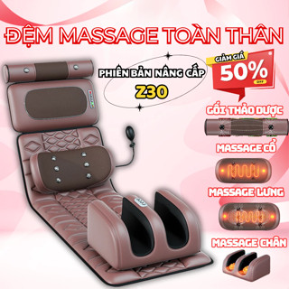 Nệm masage toàn thân, Đệm mát xa toàn thân da cao cấp tạo cảm giác thoải mái khi sử dụng tiện lợi khi di chuyển