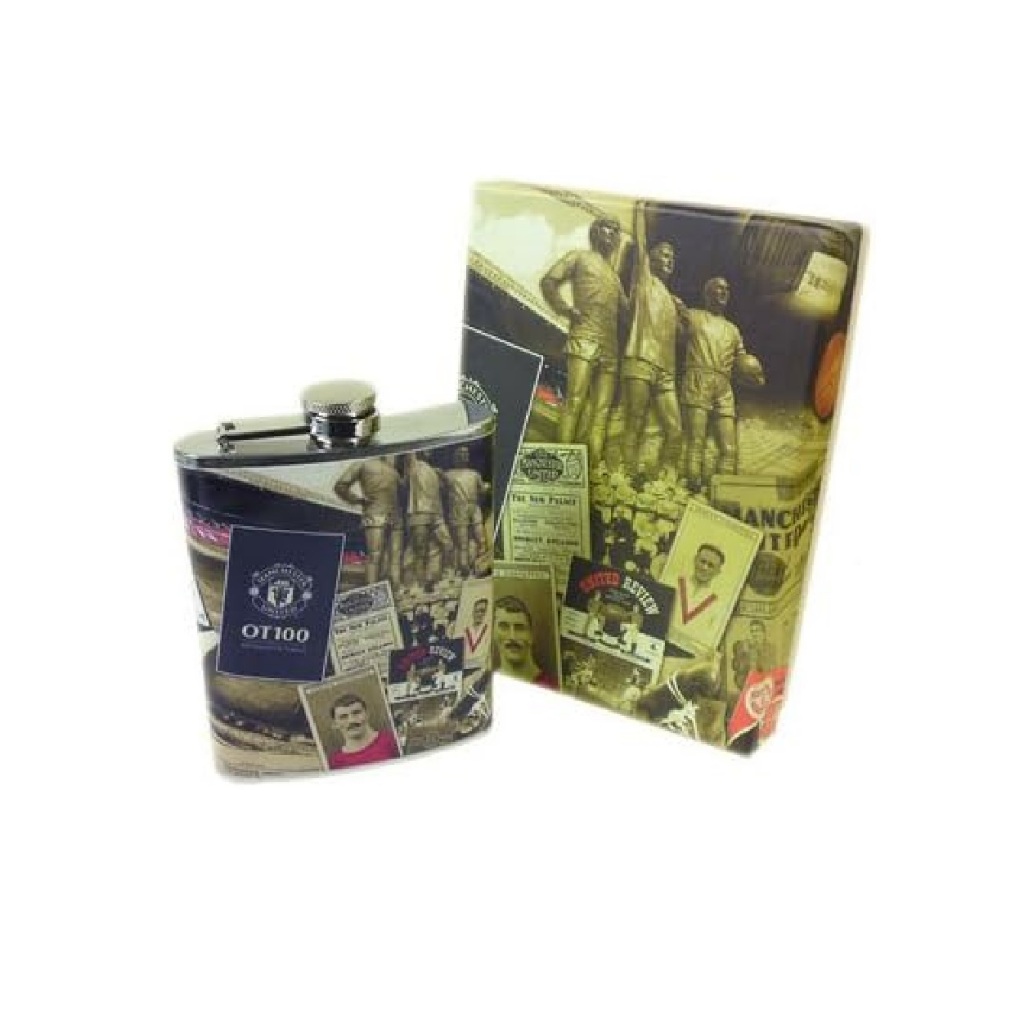 Bình hip flask rượu nước bóng đá cầu thủ Manchester united OT100 box Old Trafford 100 năm chính hãng