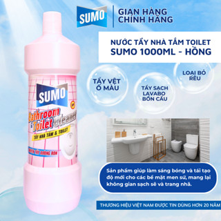 Nước Tẩy Nhà Tắm Và Toilet Sumo 1 Lít - Hồng Tẩy Đồ Dùng Bằng Sứ Tẩy Bồn Sứ Men Sứ