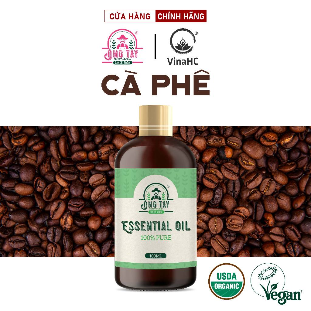 Tinh dầu Cà Phê nguyên chất hữu cơ ÔNG TÂY dung tích 50ml/100ml