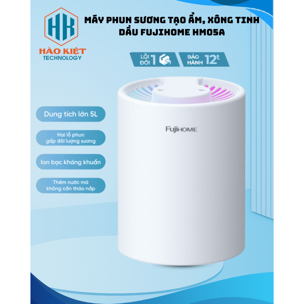 HM05A -Máy Phun Sương Fujihome Tạo Ẩm, Xông Tinh Dầu