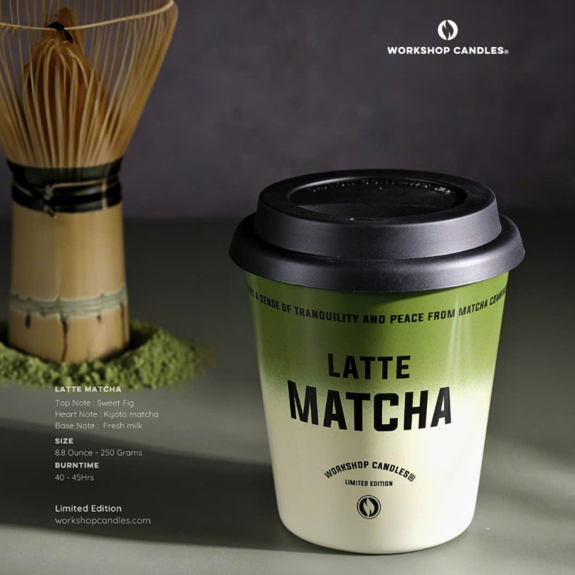 Nến thơm Cao cấp Matcha Latte 8.8oz by Workshop Candles