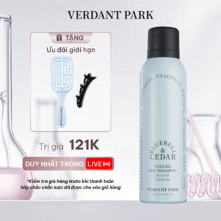 Xịt khô phồng tóc VERDANT PARK 200ml dầu gội khô kiềm dầu mùi hoa chuông xanh Bluebell & Cedar VDPK04