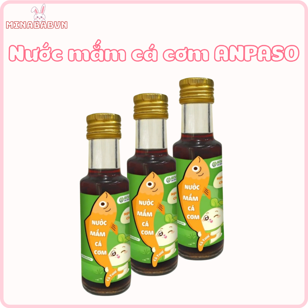 Nước Mắm Anpaso Nguyên Chất Cho Bé Từ 12 Tháng Tuổi, Nước Mắm Ăn Dặm Không Chất Bảo Quản Chai 120ml