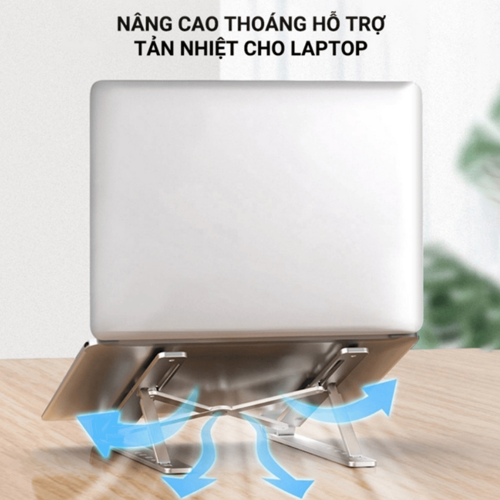 Giá Đỡ Laptop Macbook Hợp Kim Nhôm Gấp Gọn 7 Nấc Chiều Cao Tản Nhiệt Chống Trượt Cải Thiện Tư Thế | BigBuy360 - bigbuy360.vn