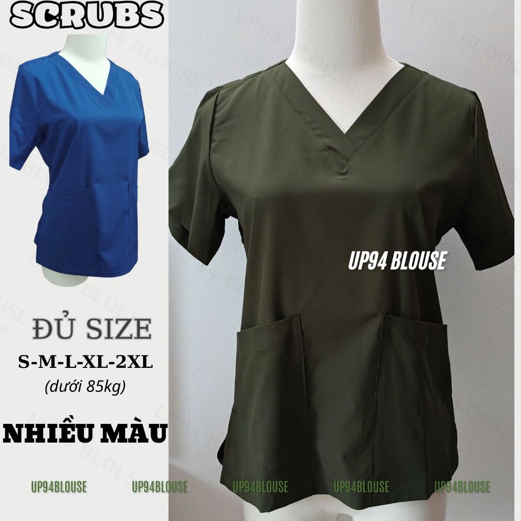 Đồng phục spa, y tế, đồng phục giáo viên mầm non hàng đẹp vải LON GIÃN cho cả nam và nữ