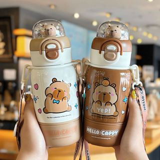   HOT TREND 2025 BÌNH GIỮ NHIỆT CAPYPARA "Ống Hút + Tu" 