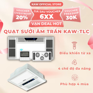 Quạt Sưởi Âm Trần KAW Công Suất Cao, Đèn Sưởi Nhà Tắm 4N1 Sưởi Ấm Kép,Thông Gió,Chiếu Sáng,Làm Khô