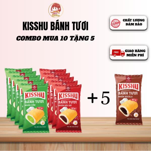 [Mua 10 Tặng 5] Mua 10 Bánh Mì Nhân Cốm và Socola Tặng 5 Bánh Mì Nhân Đậu Đỏ, Bánh Mì Bảo Ngọc