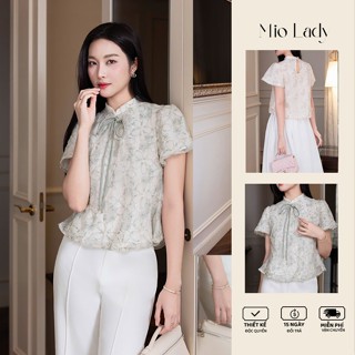 Áo Voan Tơ Tay Cánh Tiên Vải Ren Hoa Nổi, Thiết Kế 2 Lớp Sang Trọng MioLady