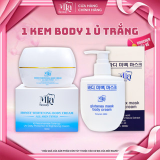 Combo Ủ Trắng Glutanex & Kem Body Dưỡng Trắng Da Honey Whitening Mla Beauty
