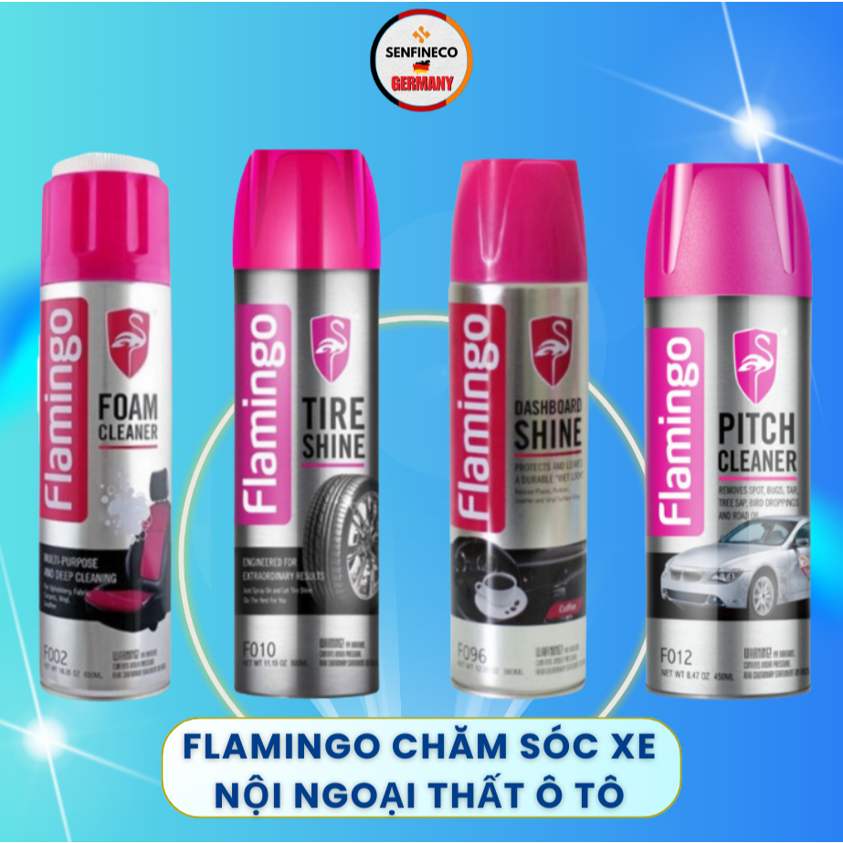 Flamingo Chăm Sóc Xe Nội Ngoại Thất Ô Tô - Chính Hãng - Bộ Sản Phẩm Flamingo Vệ Sinh Xe Cao Cấp