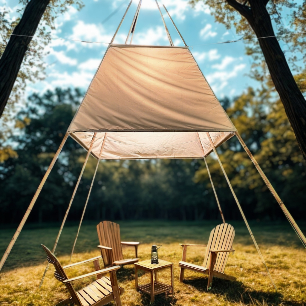 Lều Chóp Glamping – Vải Nón May Sẵn, Dễ Dựng - Trang Trí / Sân Vườn - Homestay - Khu Glamping [Đặt t