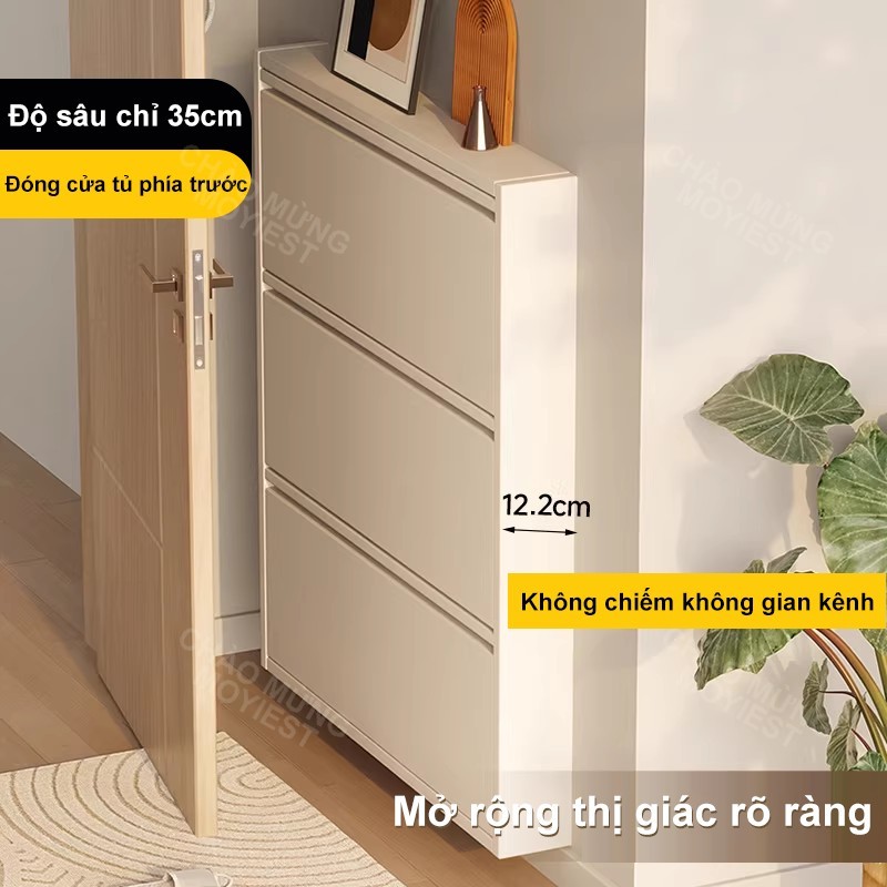 MY Tủ giày treo tường 2-3-4 lớp, Tủ giày có thể gập lại bằng thép Chống bụi Không thấm nước Chống ẩm | BigBuy360 - bigbuy360.vn