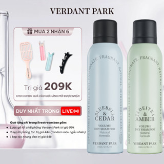 Combo 2 chai xịt khô phồng tóc VERDANT PARK 200ml dầu gội khô kiềm dầu Jadeitea Amber Bluebell Cedar Verdantpark COMBO34