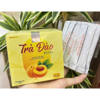  Trà đào plus+  Hộp 15 gói  Tặng kèm 15 gói vitamin 