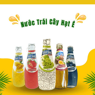 NƯỚC HẠT É BASIL SEED, Nước giải khát vị trái cây tự nhiên chai thủy tinh 290ml