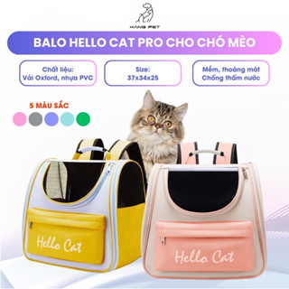  Balo Hello Cat Pro Cho Chó Mèo Thiết Kế Thoáng Khí Có Cửa Hông Chống Nước Nhiều Màu Sắc KANGPET 