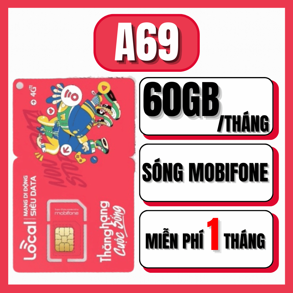 BÁN SIM 4G MOBI VNSKY LOCAL TẶNG DATA KÈM PHÚT GỌI CHỈ 69K/THÁNG A69 A79 SKY69a A119 sky69 a68