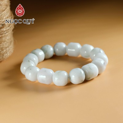 Vòng tay cẩm thạch A - Vòng cẩm thạch hạt lu thống type A 13x13mm - Ngọc Quý