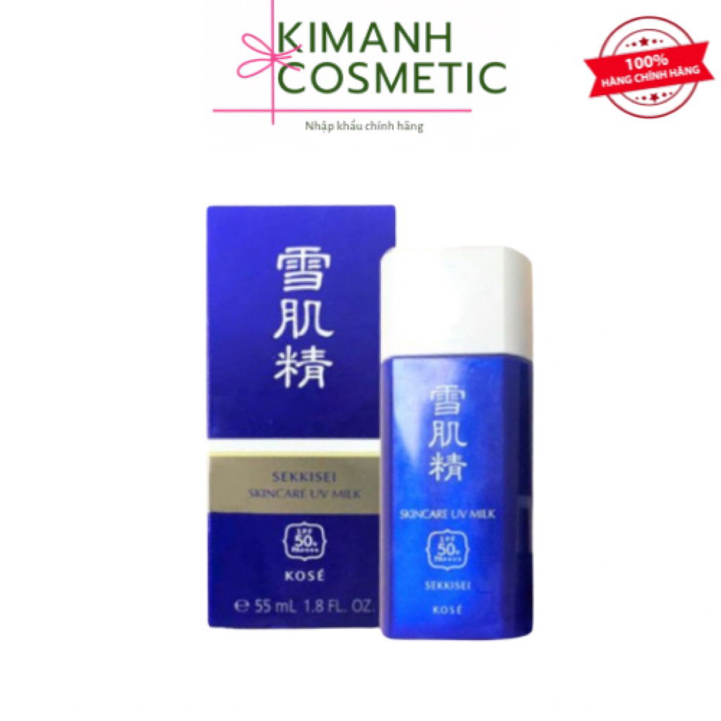 [KIMANH Cosmetics] Kem Chống Nắng Kose Milk Skincare UV SPF50+++  55ml Dạng Sữa Chống Nắng Kose
