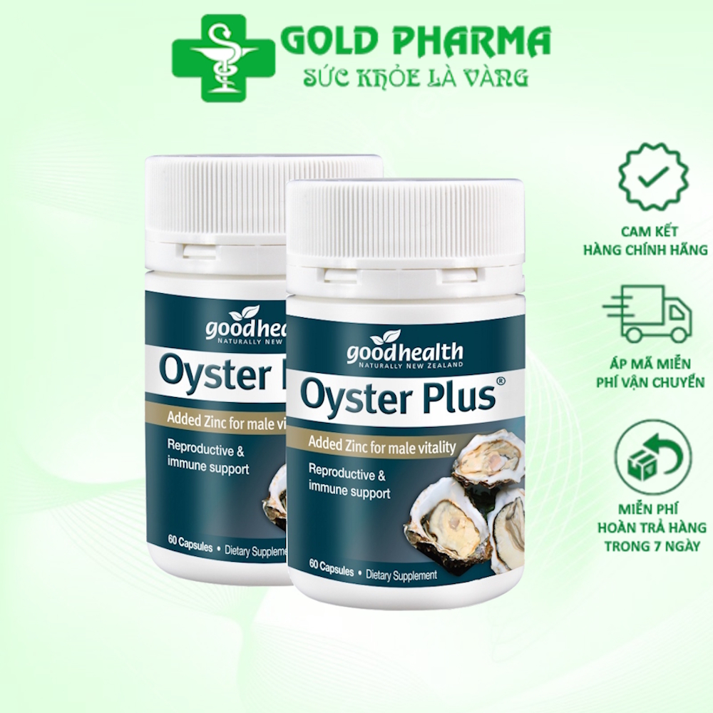 Tinh chất hàu lùn Oyster Plus Good Health New Zealand, Bổ sung kẽm 60 viên