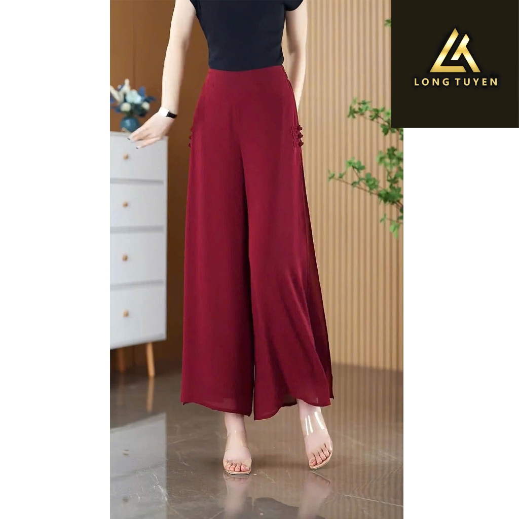 Quần Ống Rộng dáng SUÔNG 2 Lớp Quần Cạp Cao, lưng thun , thời trang[Q2L]