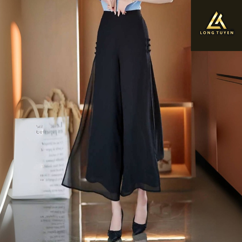 Quần Ống Suông Rộng 2 Lớp Quần Cạp Cao, Cạp Chun[Q2L]