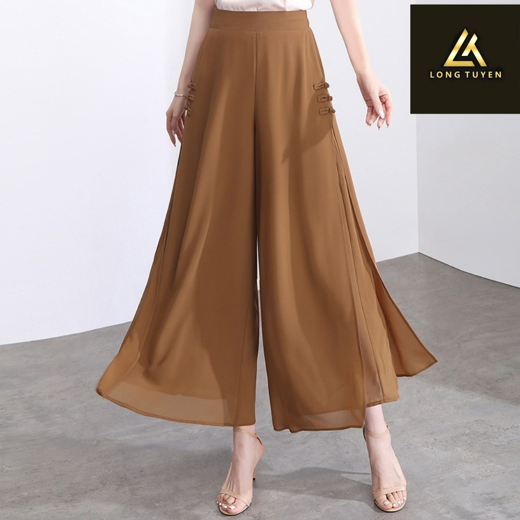 Quần Ống Suông Rộng 2 Lớp Quần Cạp Cao, Lưng Thun[Q2L]