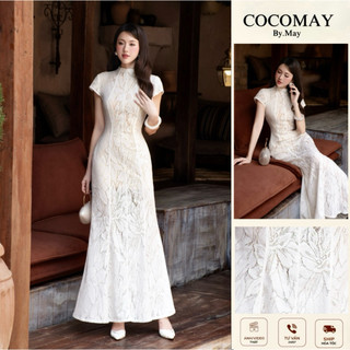  COCOMAY - Đầm Magnolia <Ver 1>  Lace ren hoa maxi Tay hến - Dáng đuôi cá nhẹ 