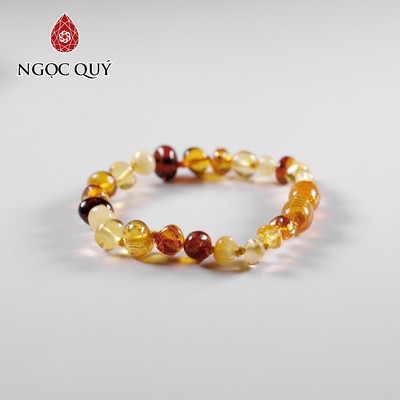 Vòng tay cho bé hổ phách 6mm - Ngọc Quý