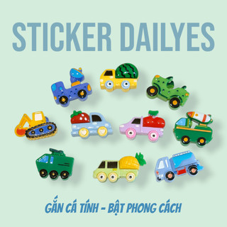 [Bộ 10 chiếc] Charm Gắn Dép Oto, Sticker Dép, Jibbitz In 3D Siêu Cute - Sticker Dailyes